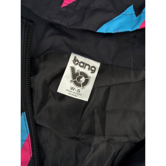 Bang Revolution Womens S Windbreaker Anorak Jacket Black Pink Blue Bolt - Picture 4 of 7